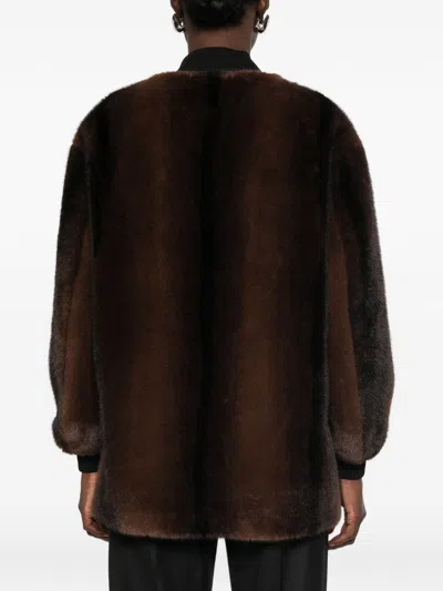Ermanno Brown Polyester Jacket In Brown