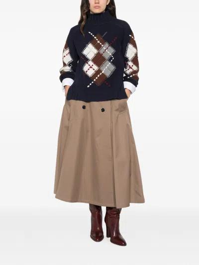 Ermanno Blue Acrylic Sweater In Multi
