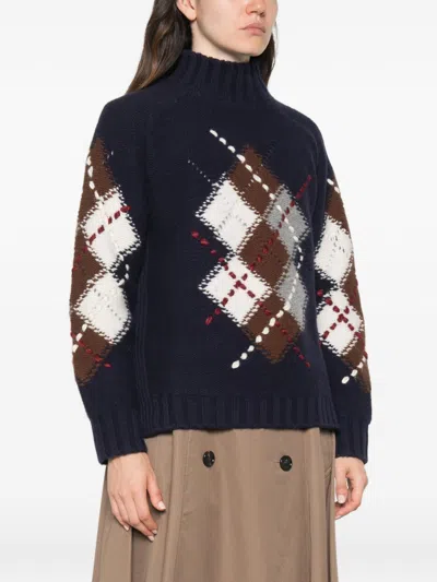 Ermanno Blue Acrylic Sweater In Multi