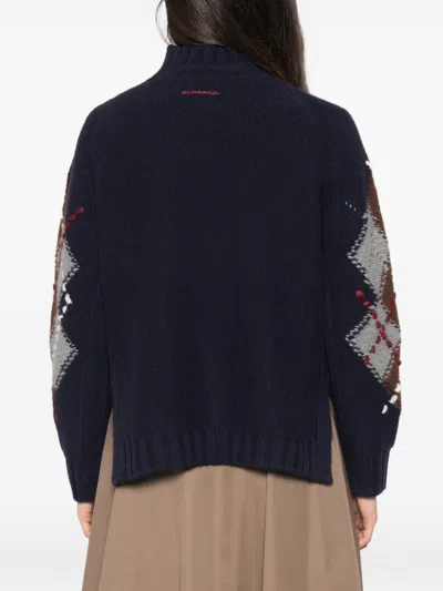 Ermanno Blue Acrylic Sweater In Multi