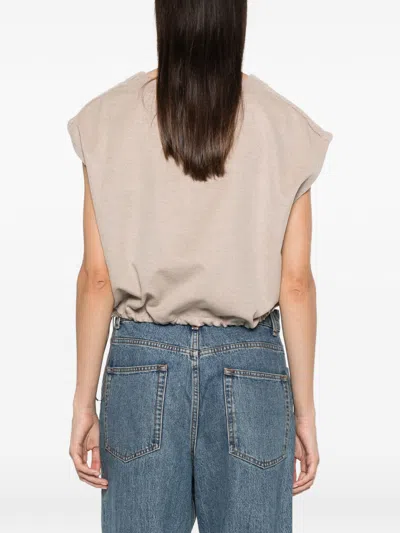 Herno Beige Polyester Modal Wool Blouse In Neutral