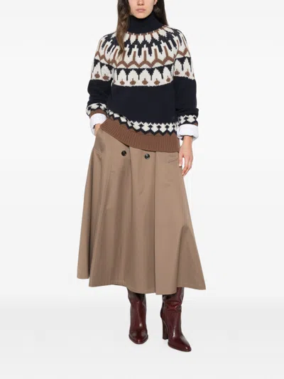 Ermanno Blue Wool Cardigan In Multi