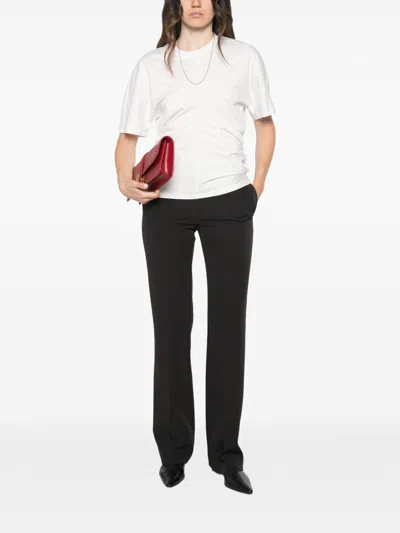 Ermanno Black Polyester Elastane Pants In Black