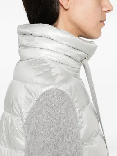 Herno Grey Polyamide Long Parka In White
