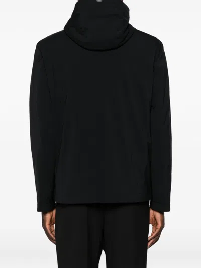 Herno Black Polyester Elastane Bomber Jacket In Black