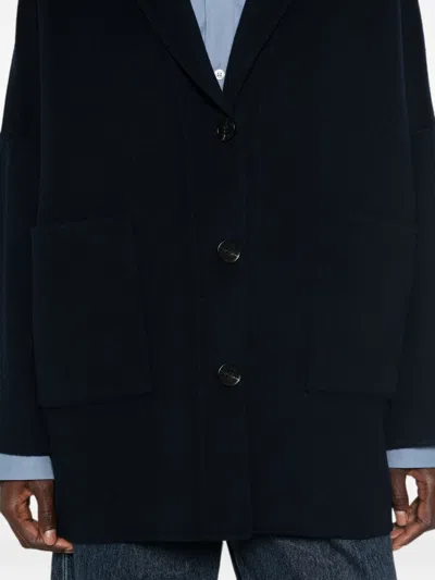 Ermanno Blue Wool Polyester Jacket In Blue