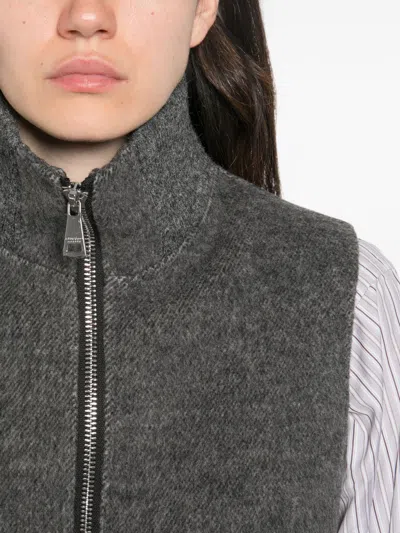 Ermanno Grey Wool Polyester Blazer In Gray