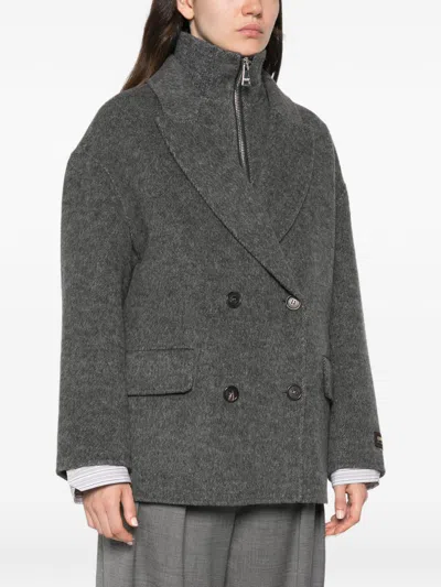 Ermanno Grey Wool Polyester Blazer In Gray