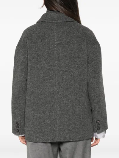 Ermanno Grey Wool Polyester Blazer In Gray