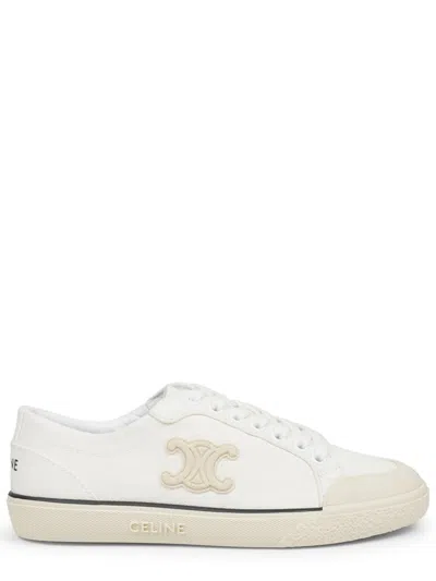 Celine Triomphe Low Top Sneaker In White