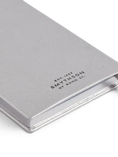 Smythson Panama Leather Notebook In White