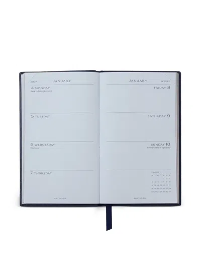 Smythson Panama Star-print Diary In Blue