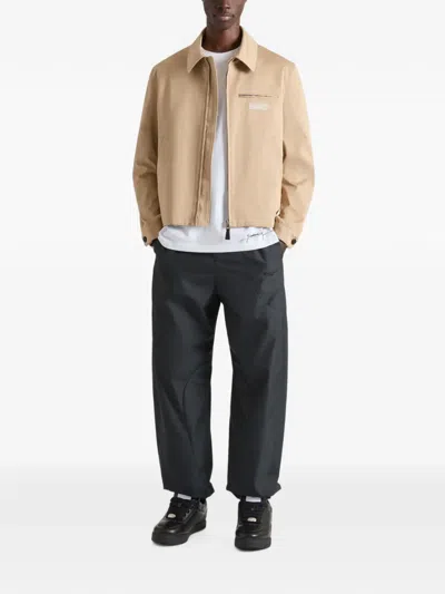 Givenchy Harrington Logo-patch Jacket In Gold
