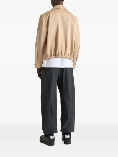 Givenchy Harrington Logo-patch Jacket In Gold