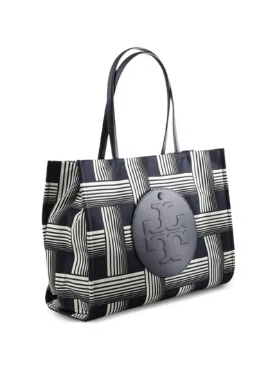 Tory Burch Small Ella Printed Tote In Black