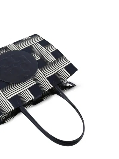 Tory Burch Small Ella Printed Tote In Black
