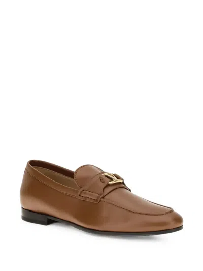 Valentino Garavani Vlogo Signature Penny Loafers In Smooth Calfskin Leather In Multi