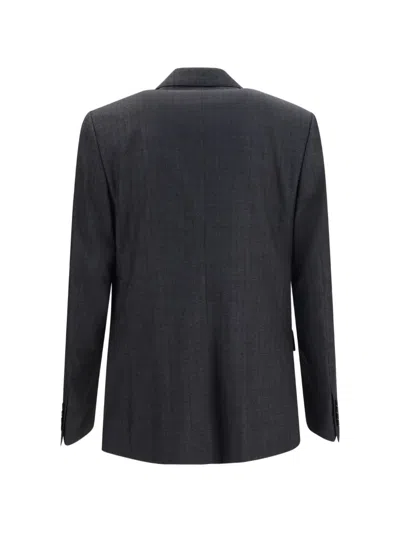 Dolce & Gabbana Pinstripe-pattern Notched-lapel Blazer In Blue