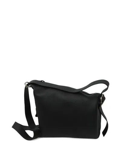 Loewe Medium Loop Bucket Hammered Leather Bag In Black