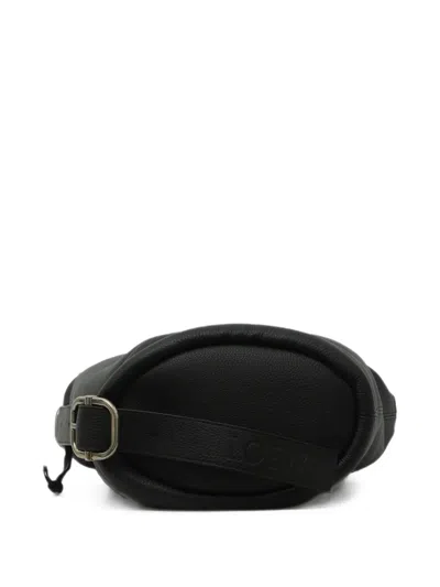 Loewe Medium Loop Bucket Hammered Leather Bag In Black