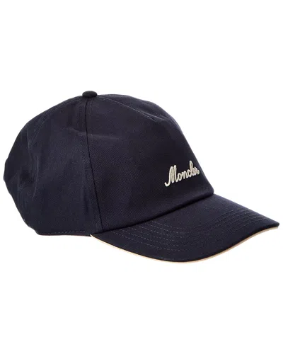 Moncler Casual Cap Curved Brim Eyelet Vents In Blue