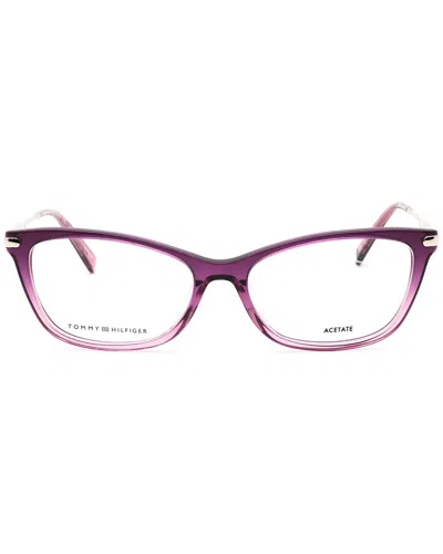 Tommy Hilfiger Ladies Red Rectangular Eyeglass Frames Thth1961l3953 In Multi