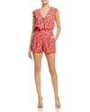 CUPCAKES AND CASHMERE CUPCAKES AND CASHMERE FITZ FLORAL PRINT TIE-NECK ROMPER,CH13859