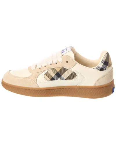 Burberry Check Canvas & Leather Sneaker In Multi