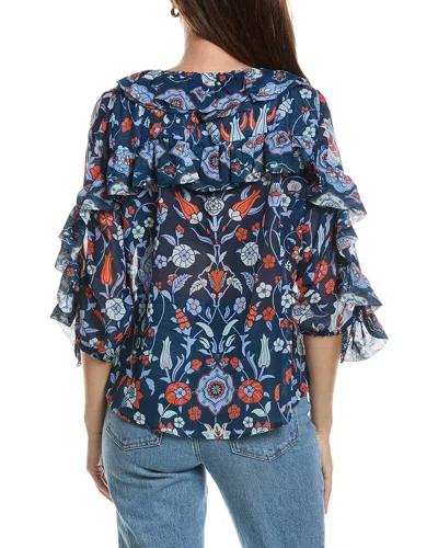 Gretchen Scott Rufflestiltskin Blouse In Multi
