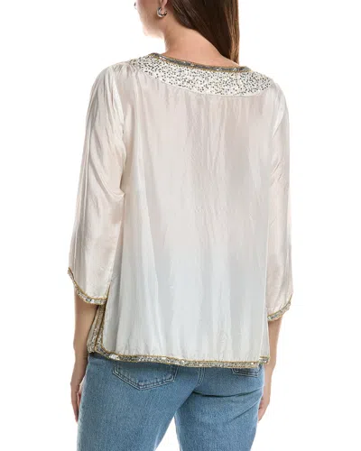 Gretchen Scott Silk Beaded Tunic In White