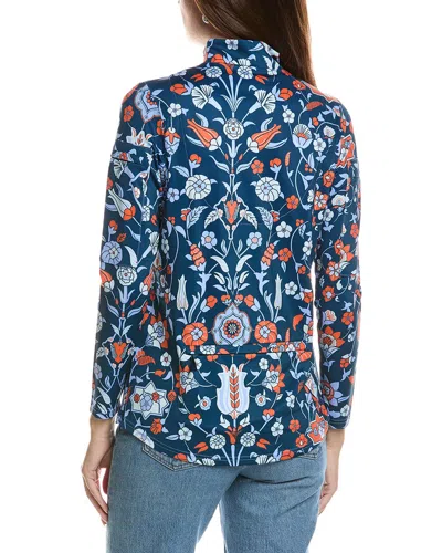 Gretchen Scott Jock Girl Half Zip Pullover In Blue