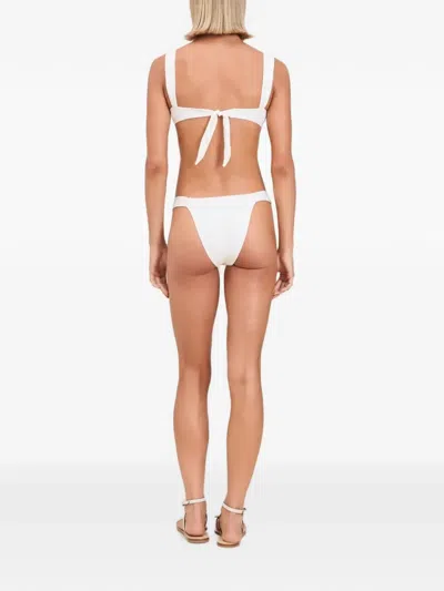 Devon Windsor Josephine Tie-back Bikini Top In White