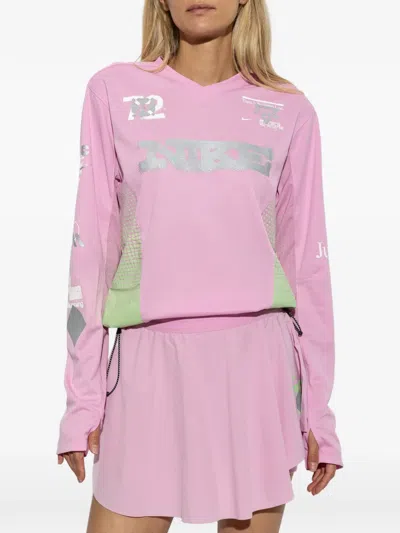 Nike Swift Logo-print Long-sleeve T-shirt In Multi