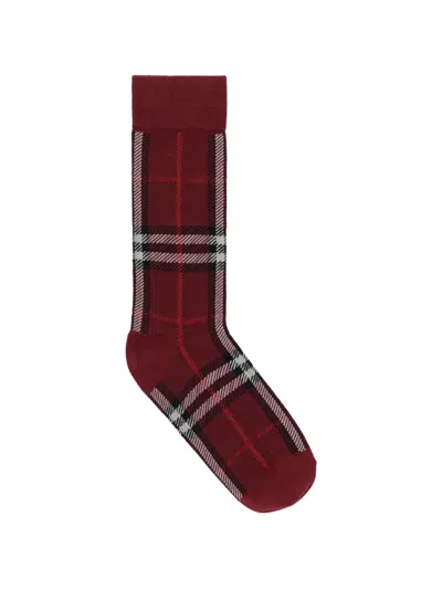 Burberry Check Cotton Nylon Blend Socks In Multi