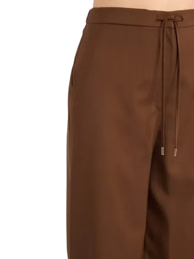 Max Mara Drawstring Wide-leg Trousers In Black
