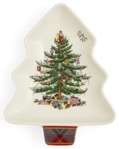 Spode Tartan Christmas Tree Spoon Rest In Multi