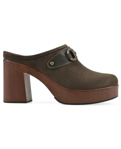 White Mountain Barleys Platform Clog In Army Multi