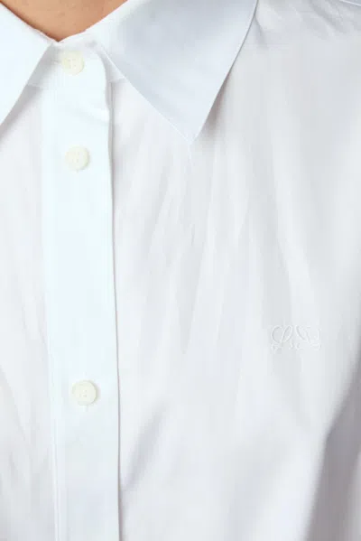 Loewe Short Sleeve Draped Shirt In White