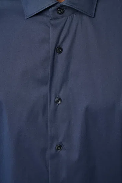 Xacus Camicia Classica In Blue