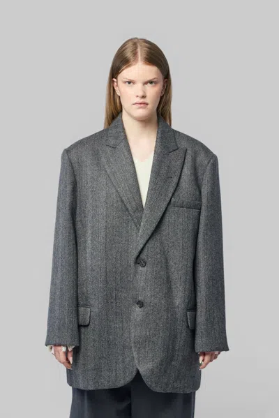 Frenken Blazer Coat In Grey