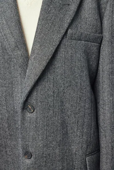 Frenken Blazer Coat In Grey
