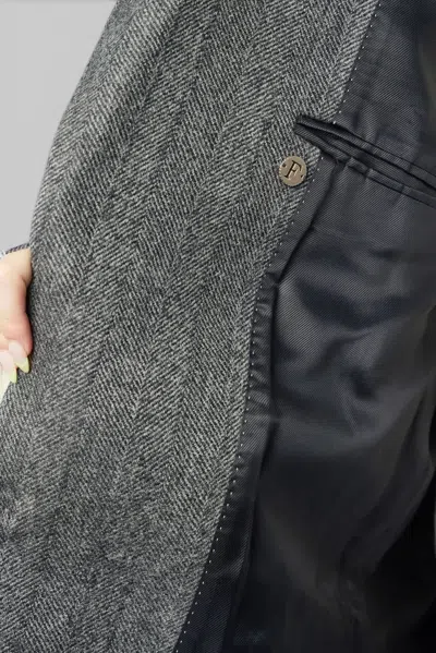 Frenken Blazer Coat In Grey