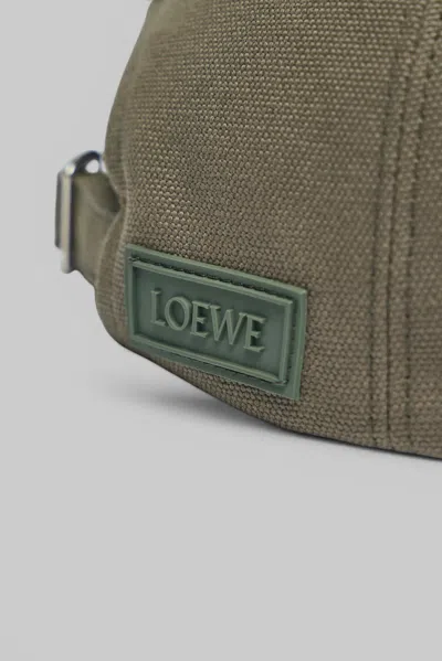 Loewe Flag Patch Cap In Green