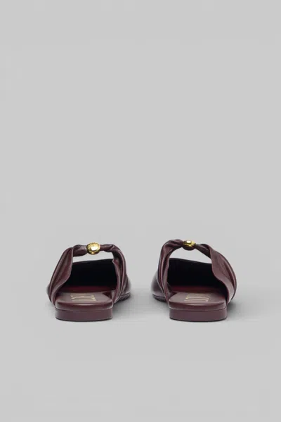 Loewe Pebble Soft Mule In Red