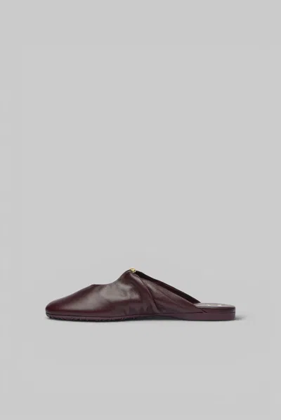 Loewe Pebble Soft Mule In Red