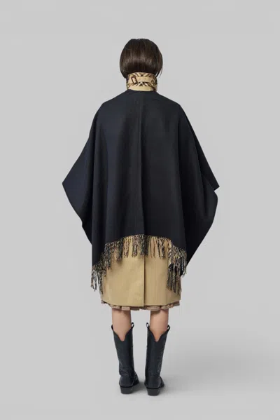 Burberry Reversible Check Wool Cape In Beige