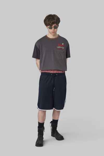 Protocol Index Panelled Pocket T-shirt In Grey
