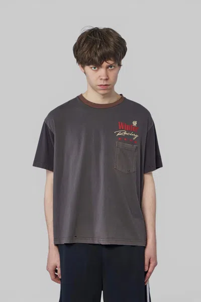 Protocol Index Panelled Pocket T-shirt In Grey