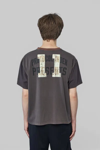Protocol Index Panelled Pocket T-shirt In Grey