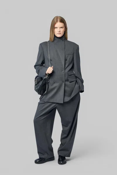 Frenken Select Double Breasted Blazer In Grey